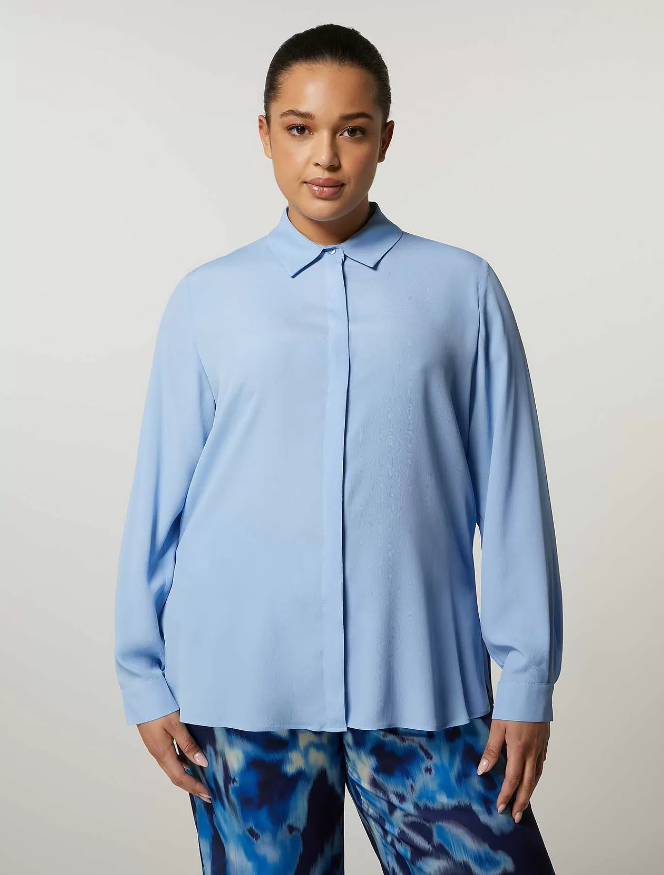 Online Chemise En Acetate Et Soie Femmes Blouses Et Chemises