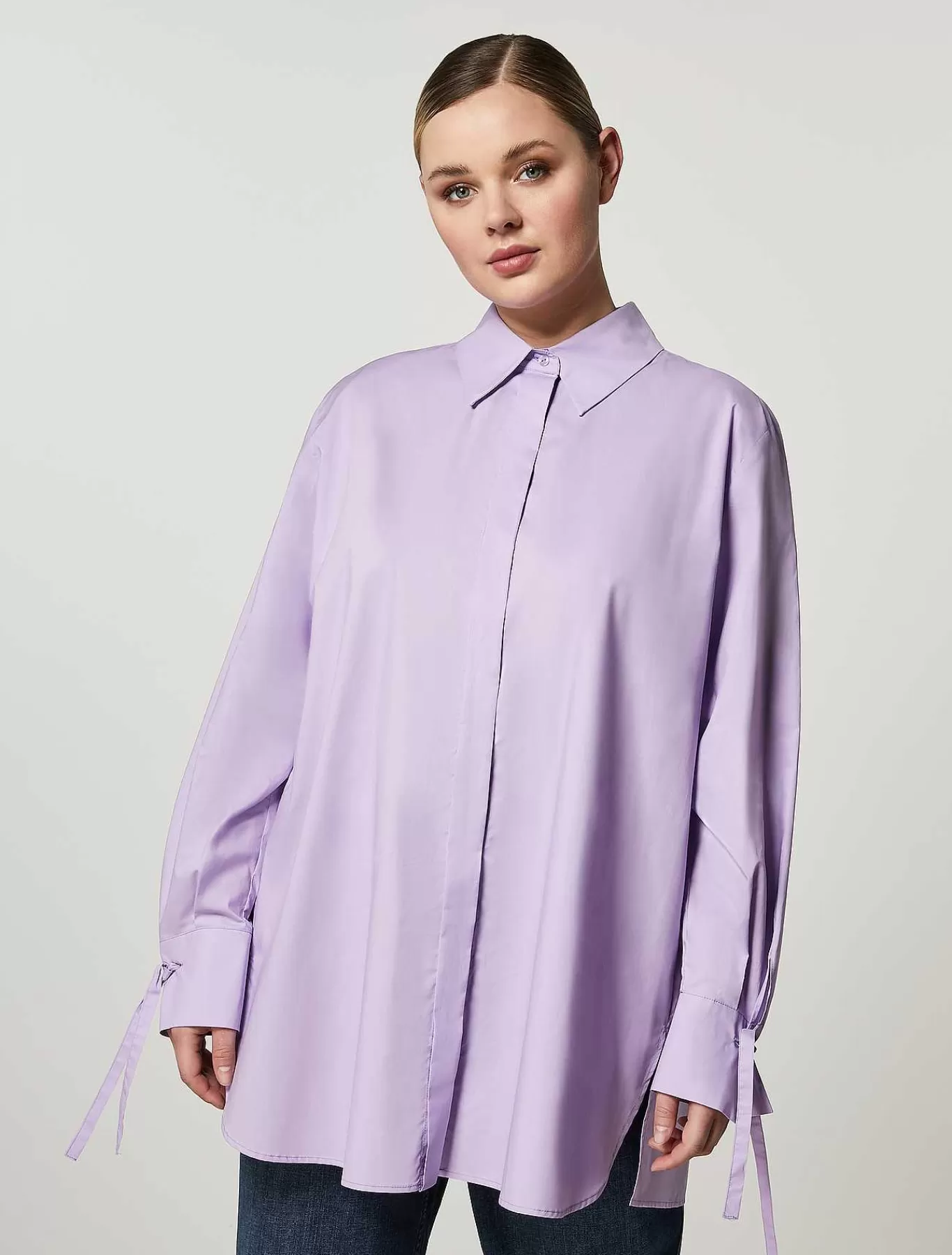 Online Chemise En Popeline De Coton Femmes Blouses Et Chemises
