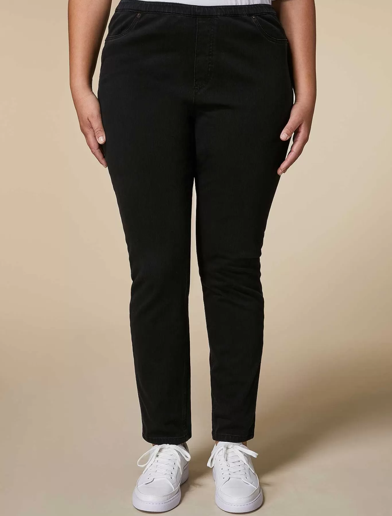 Outlet Jean En Denim Jersey Coupe Legging Femmes Essentiel