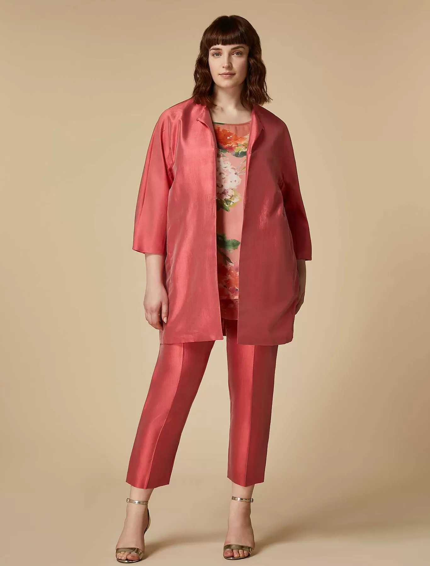 Store Manteau Plumeau En Shantung En Soie Femmes Costumes Formels