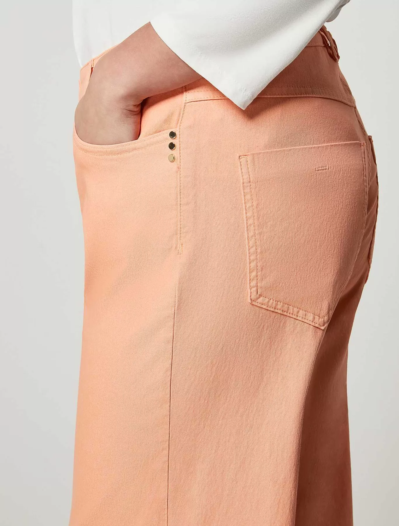 Fashion Pantalon Court En Coutil De Coton Femmes Pantalon