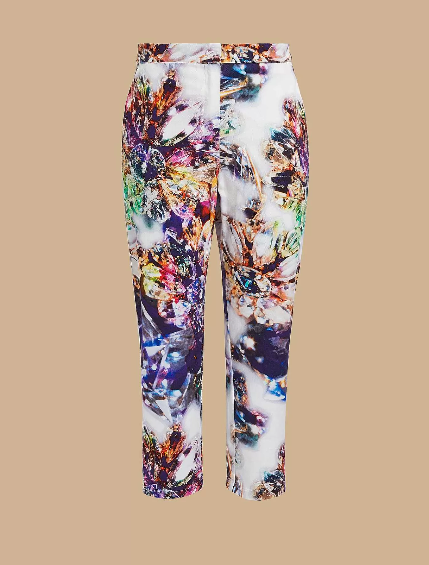 New Pantalon En Coutil Imprime Femmes Pantalon