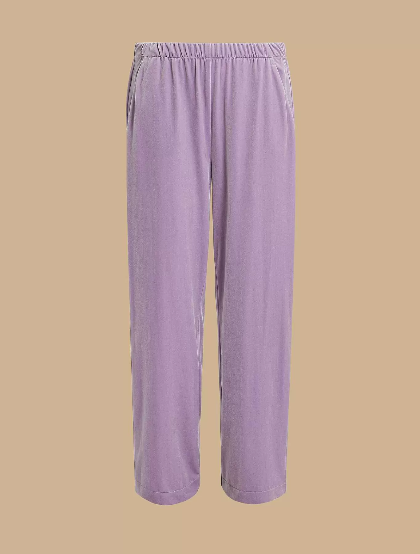 New Pantalon En Jersey De Velours Femmes Pantalon