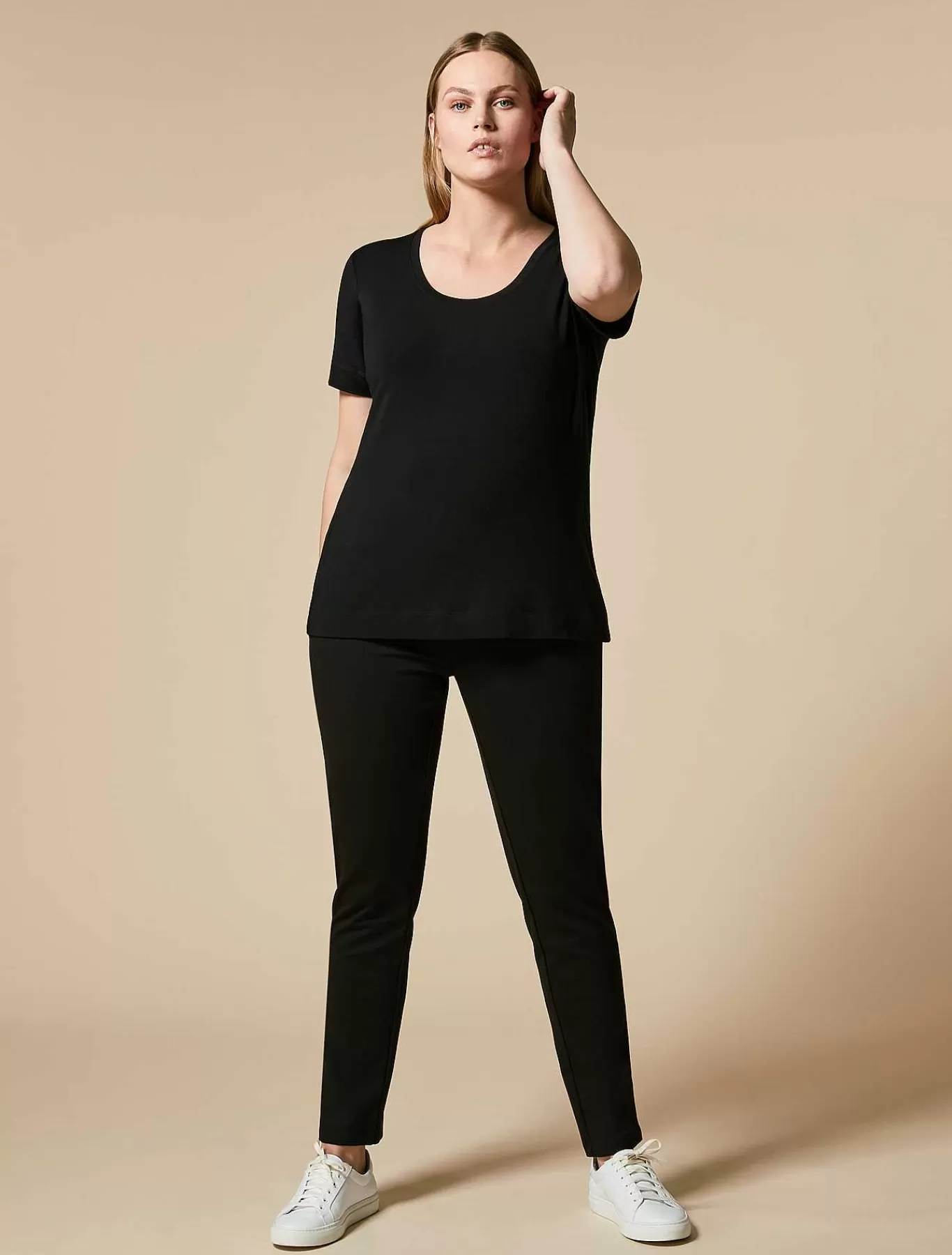 Outlet Pantalon En Point De Milan Femmes Pantalon