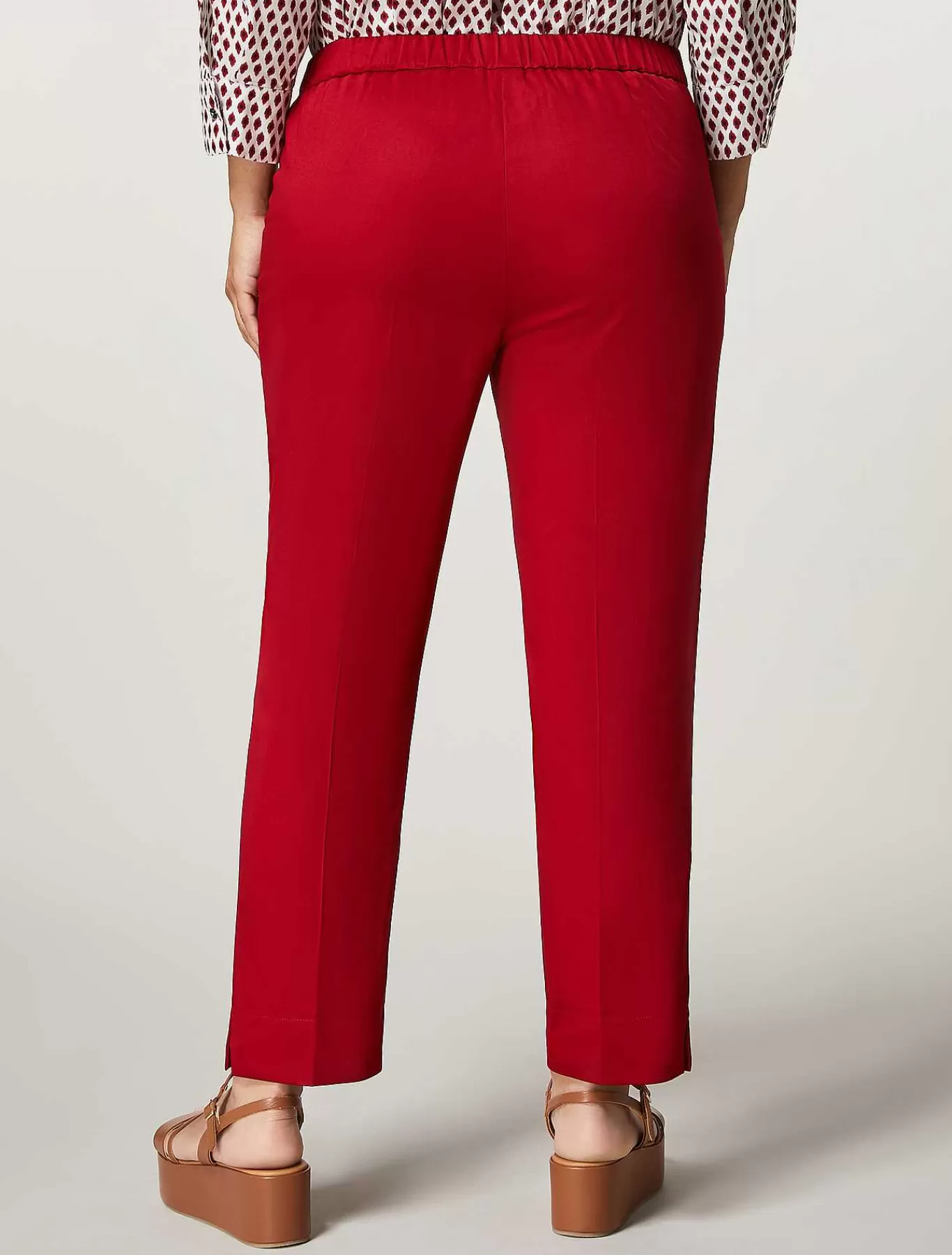 New Pantalon En Satin De Coton Femmes Pantalon