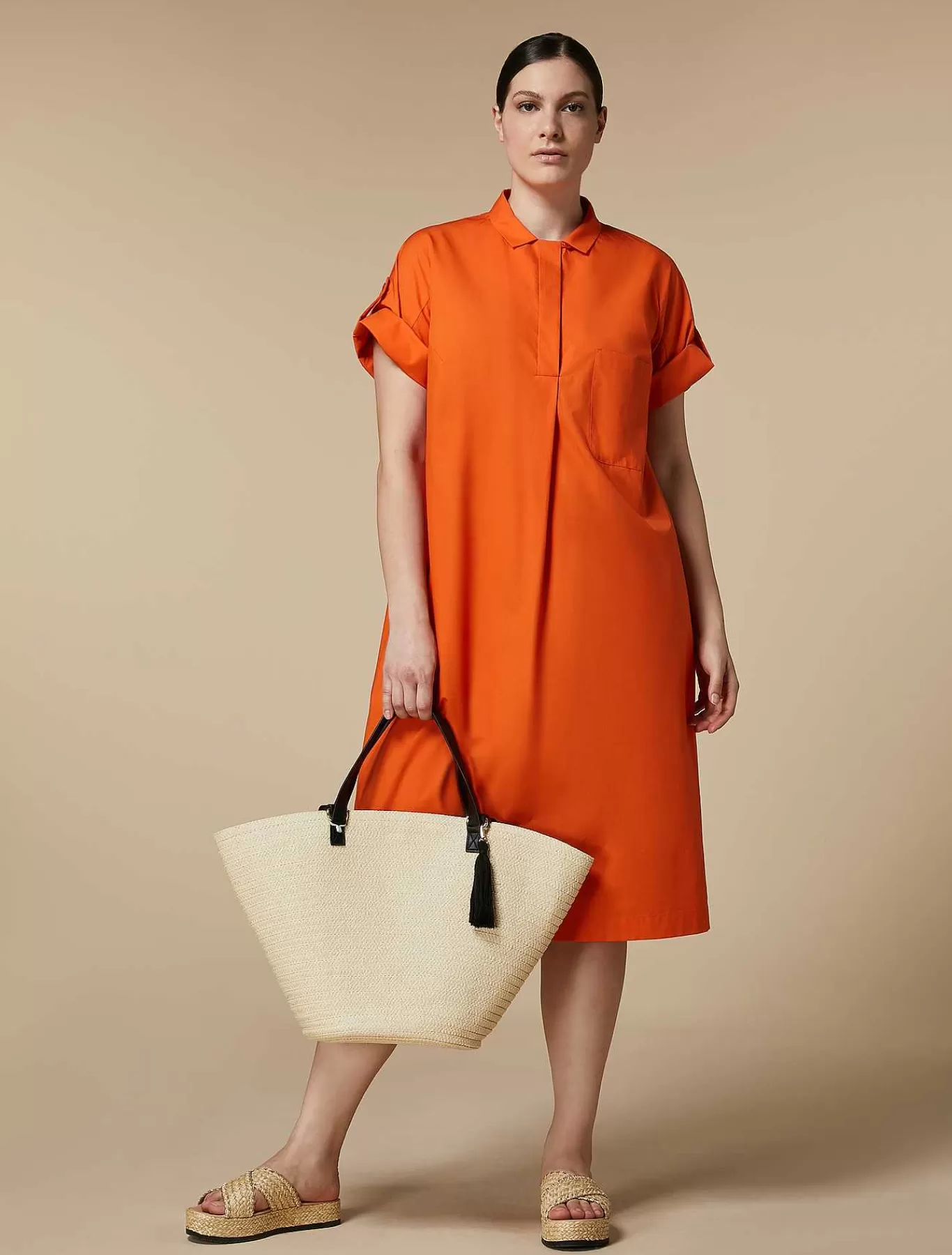 Shop Robe En Popeline De Coton Femmes Robes