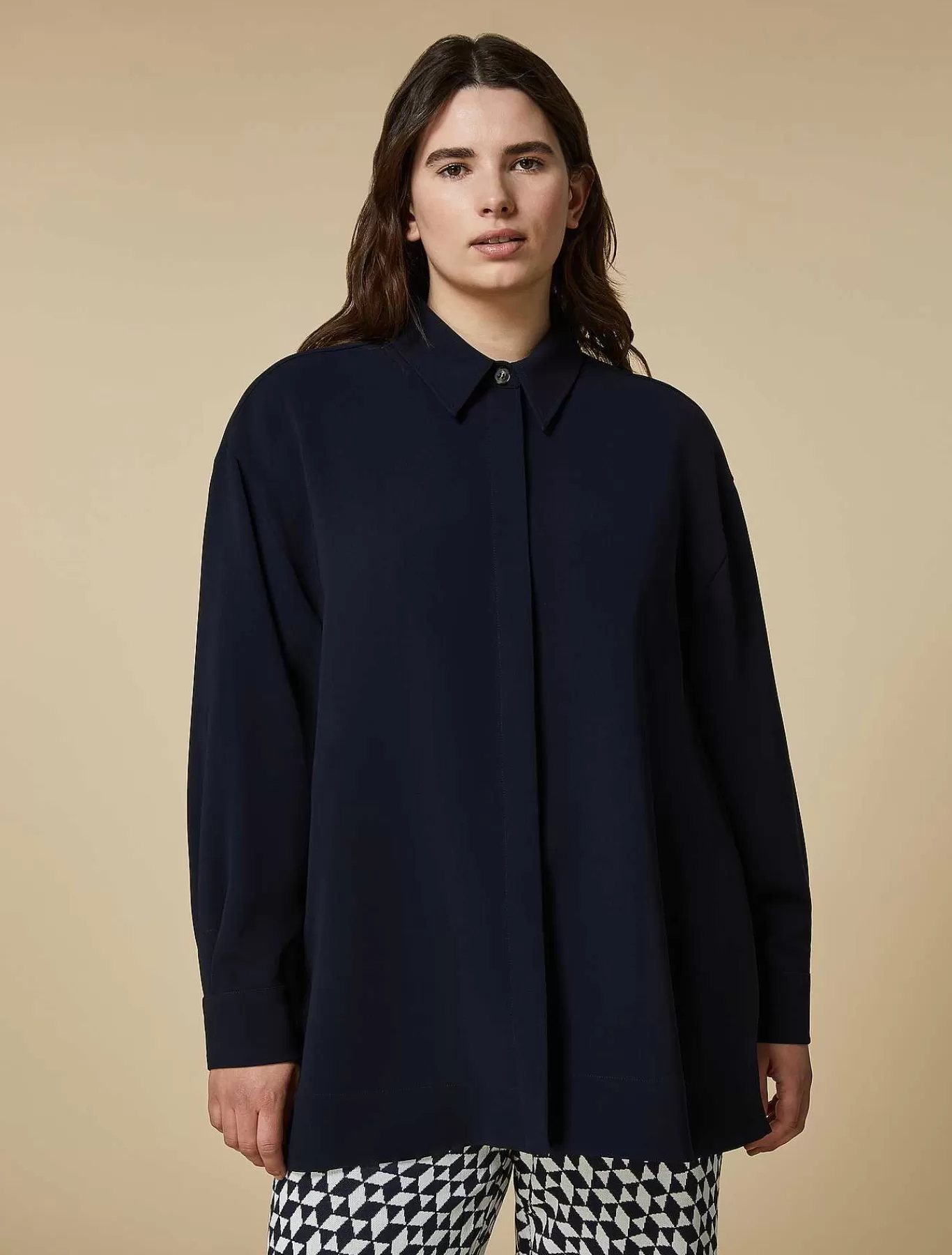 Best Tunique En Cady Triacetate Femmes Blouses Et Chemises