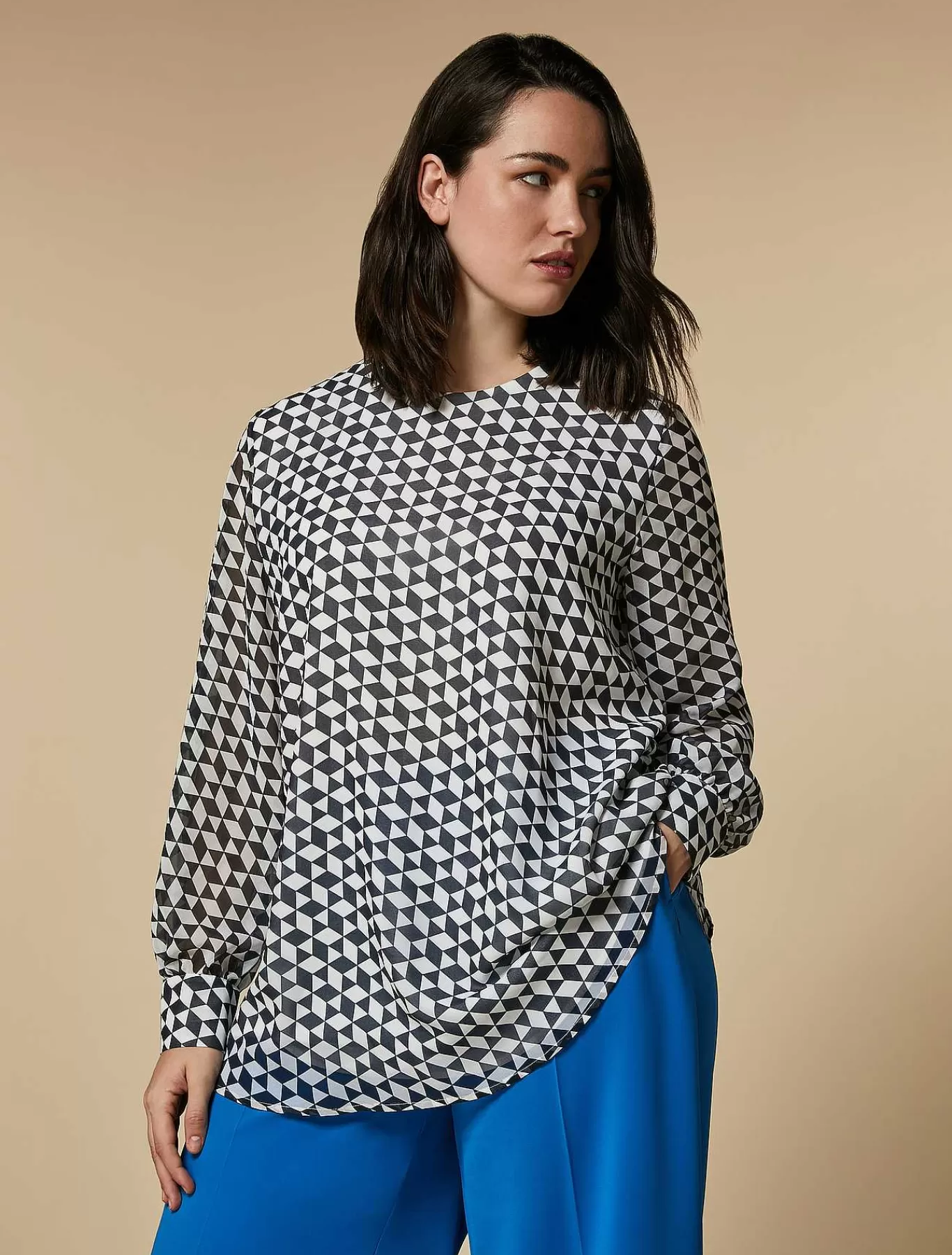 Best Sale Tunique En Georgette Imprimee Femmes Blouses Et Chemises