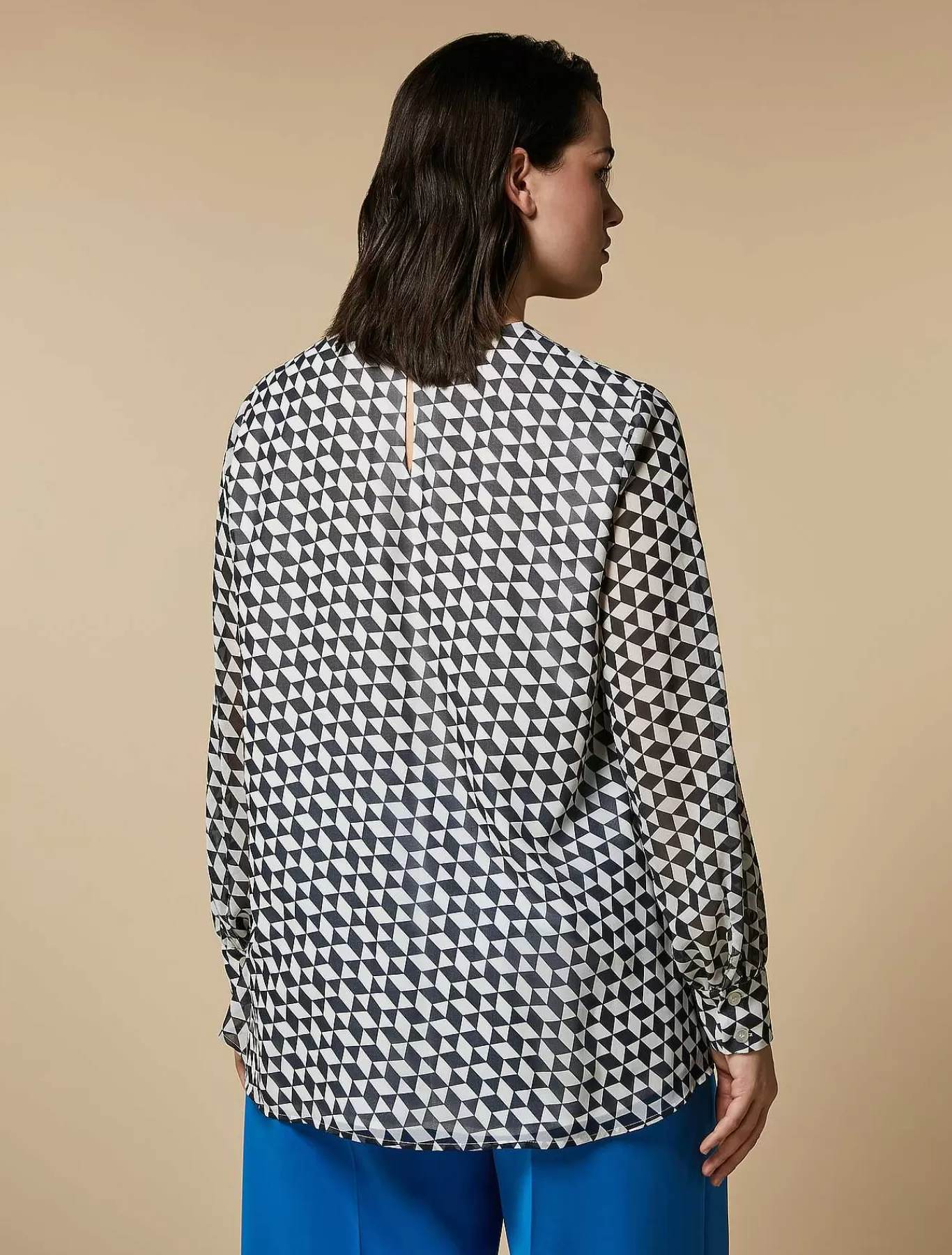 Best Sale Tunique En Georgette Imprimee Femmes Blouses Et Chemises