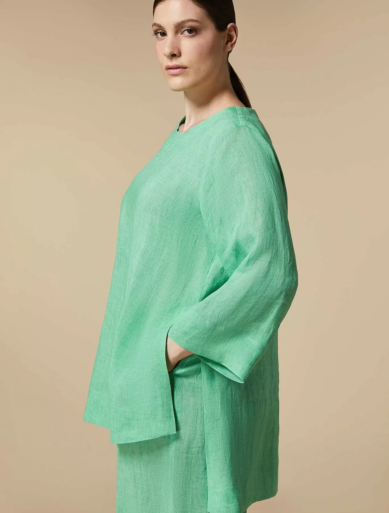 Fashion Tunique En Lin Femmes Blouses Et Chemises