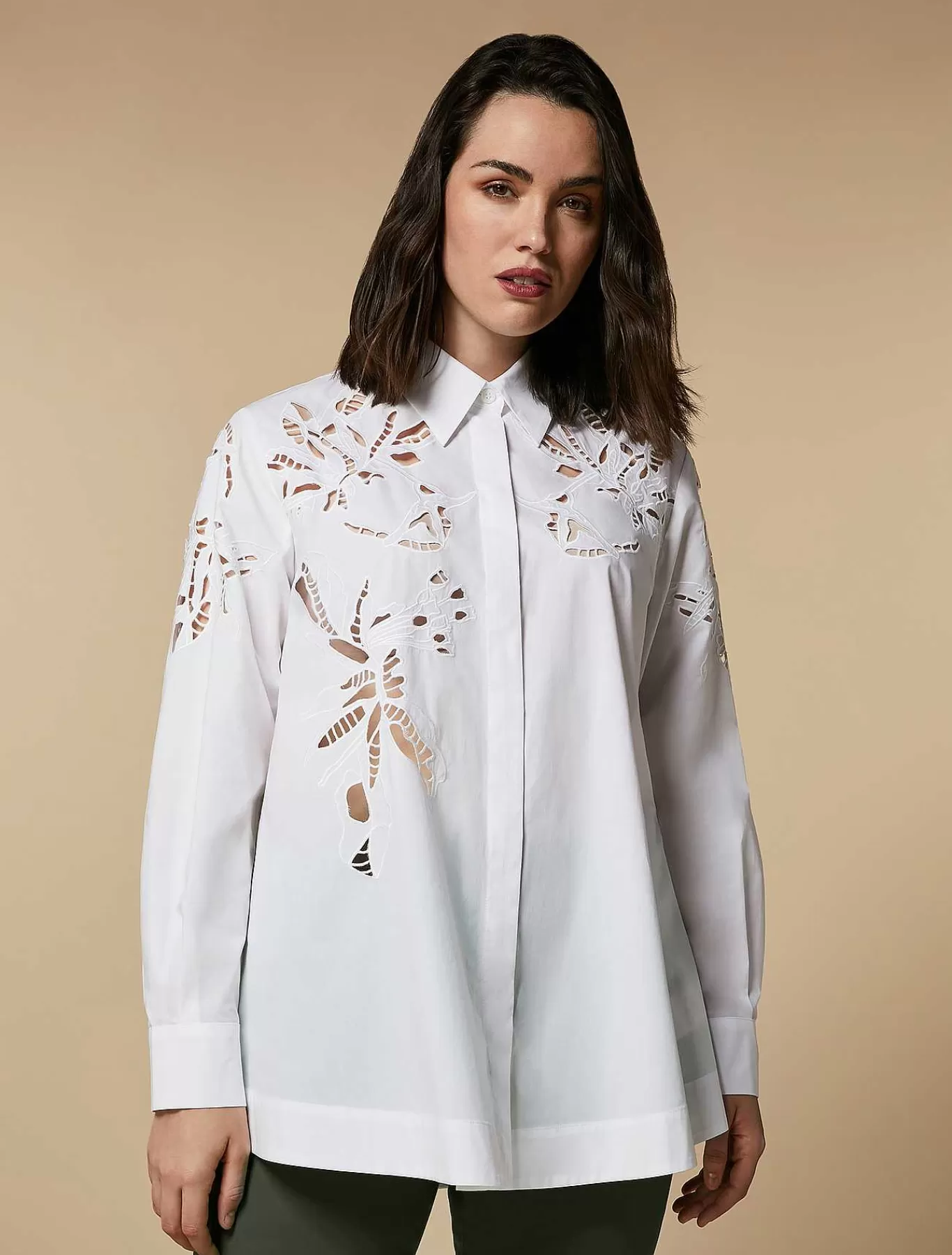 Online Tunique En Popeline Brodee Femmes Blouses Et Chemises