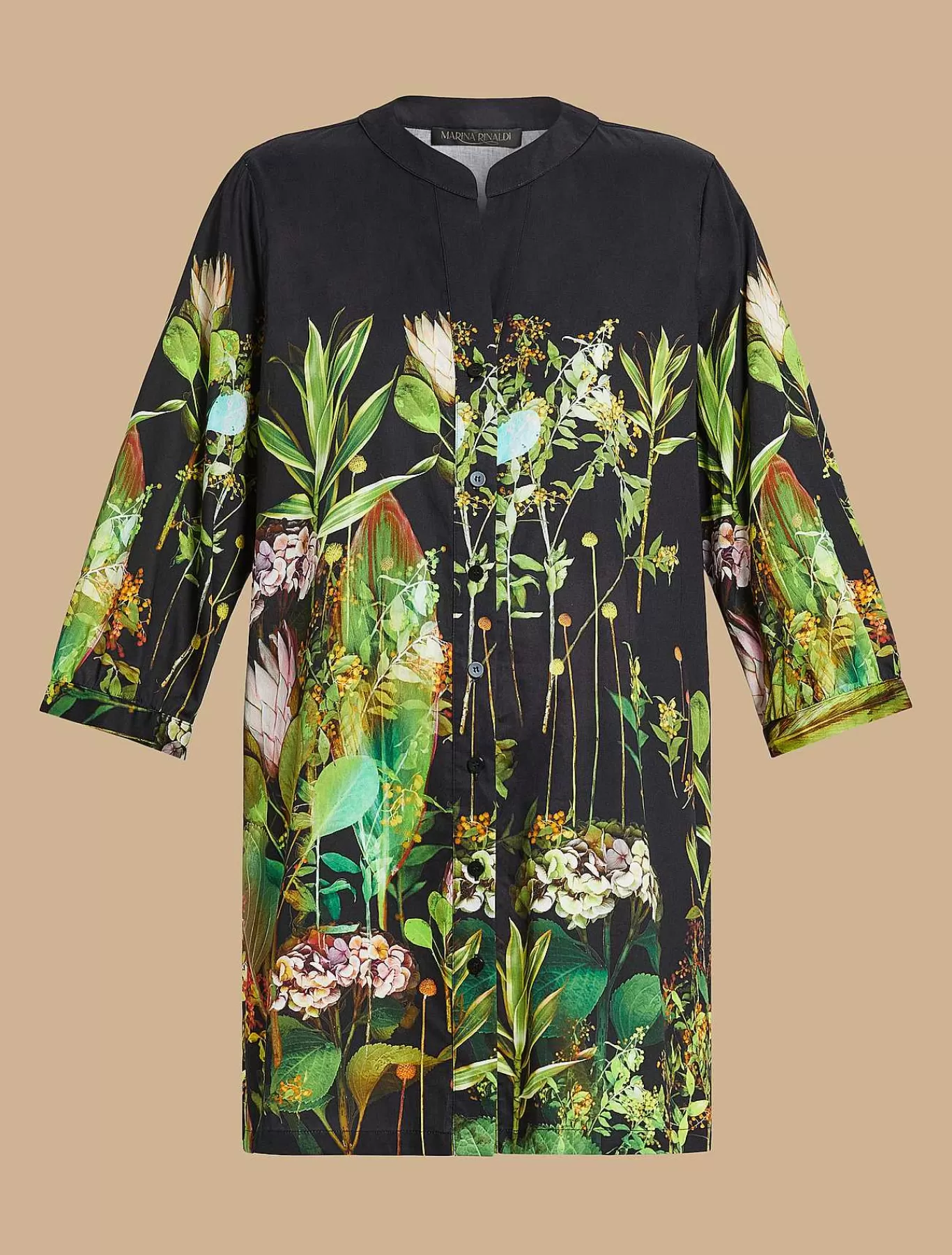 Best Sale Tunique En Satin Imprime Femmes Blouses Et Chemises