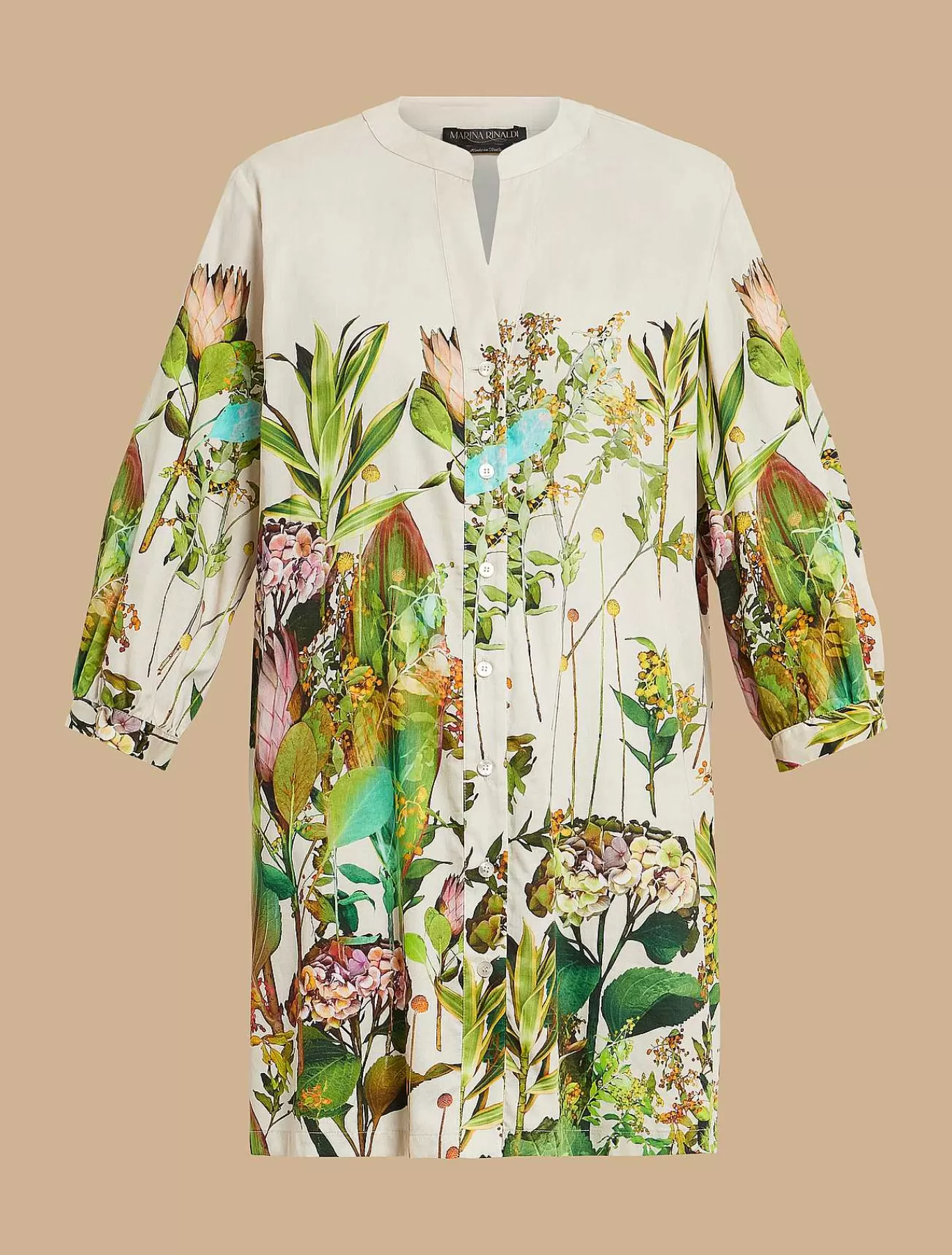 Store Tunique En Satin Imprime Femmes Blouses Et Chemises
