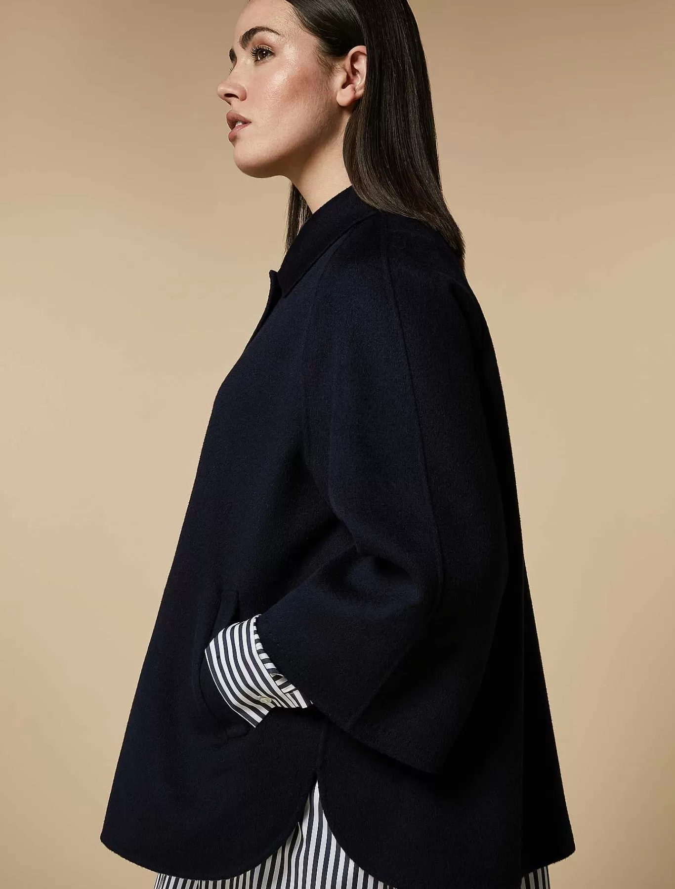 Store Veste Epaisse Double Face En Laine Et Cachemire Femmes Essentiel